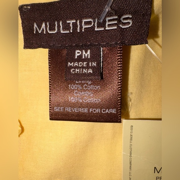 Multiples yellow 100% cotton top size PM - Picture 5 of 8